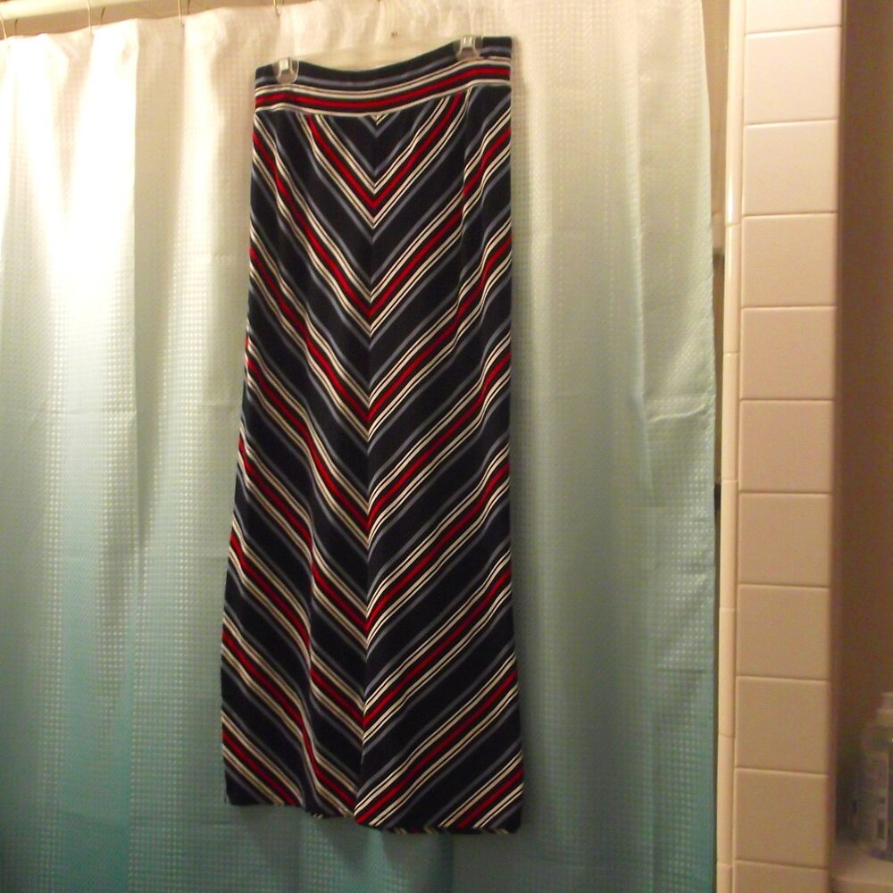 red white and blue maxi skirt